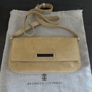 Brunello Cucinelli Suede bag with Monili details